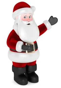 3d render of Santa Claus over white Stock Illustration