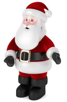 3d render of Santa Claus over white Stock Illustration