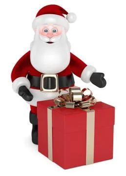 3d render of Santa Claus over white Stock Illustration
