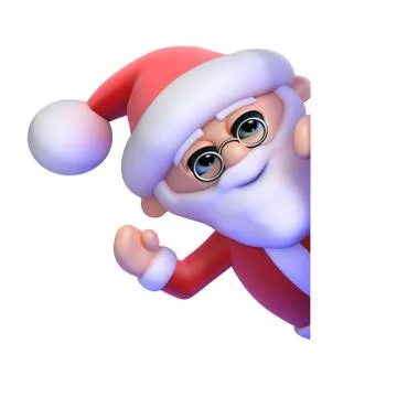 3d render of Santa Claus waving Stockillustratie