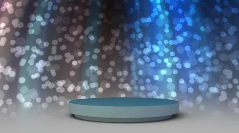 3D Render : Scene with podium platform mock up scene for display  product Stock Illustration
