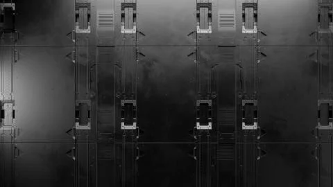 3d render sci-fi high detailed surfaces. Future background with complex forms Stock Illustration