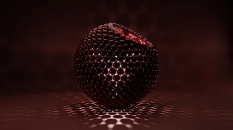 3D render sci-fi sphere created with many small spheres. イラスト素材