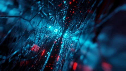 3D render seamless animation loop of twisted camera movement through abstract Stock Footage 125270372