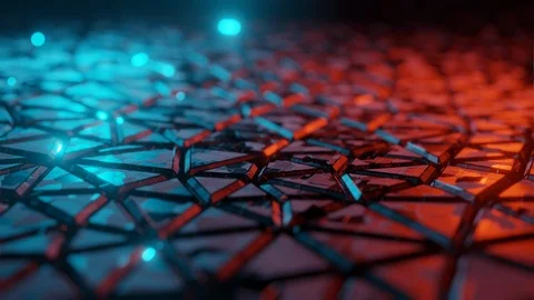 3D render seamless animation loop of abstract futuristic high-tech armored Stock Footage 125403258