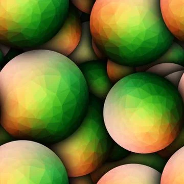 3D render seamless ball pattern background tile Stock Illustration