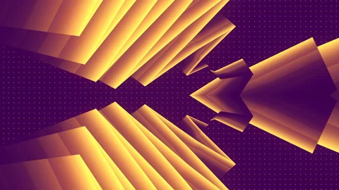 3d render seamless loop animation with fantastic symmetrical zig-zag pattern 4K Stock Footage 215596609