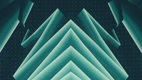 3d render seamless loop animation with fantastic symmetrical zig-zag pattern HD Stock Footage 219645115
