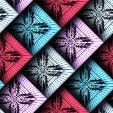 3D render seamless pattern background tile Illustrazione stock