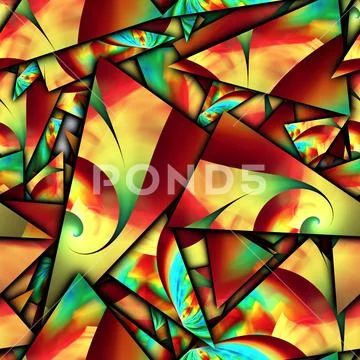 3D render of seamless shatter fractal illustration Stock Illustration