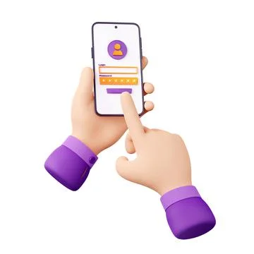 3d render, secure login and password Illustration Stock Illustration