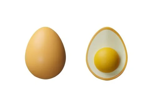 3d render set egg Stock Illustration