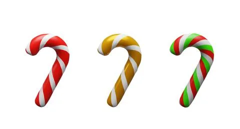 3d render set striped traditional candy Stock Illustration
