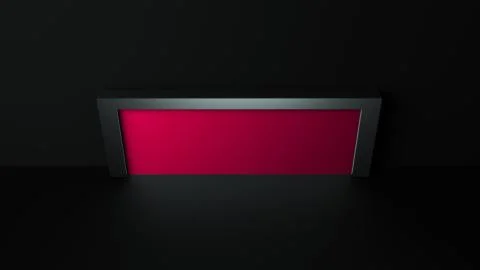 3d render with shape, surface with reflection, abstraction of interior, computer Stock Illustration