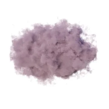 3d render. Shapes of abstract pink cloud, clip art isolated on white backgrou Stock Illustration