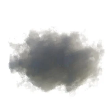3d render. Shapes of abstract white cloud, clip art isolated on white backgro Stock Illustration
