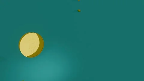 3d render of shattering and rotating bitcoin Stock Footage 274722537