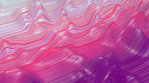 3d render. Shining purple surface, bright colorful background. Beautiful Stock Illustration