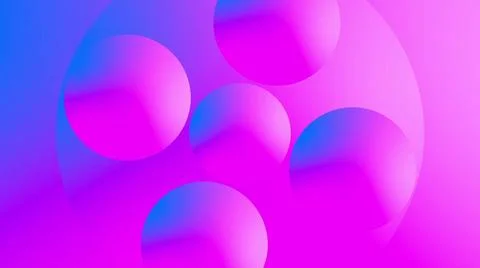 3d render of shining rings and circles with multicolored gradient effect. ... Stock Photos