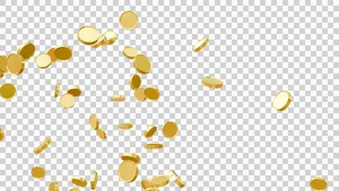 3D Render Shiny Gold Coins. Illustrazione stock