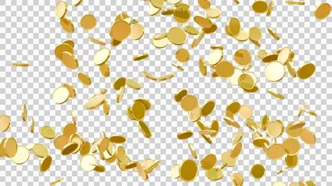 3D Render Shiny Gold Coins. Stock Illustration
