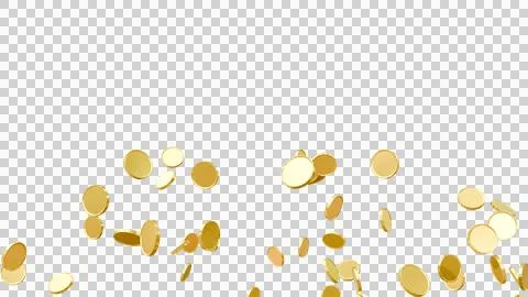 3D Render Shiny Gold Coins. Stock Illustration
