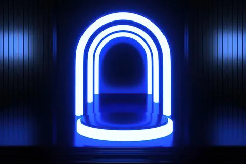 3d render of shop display. Abstract geometric podium background. Minimalist.. 库存插图