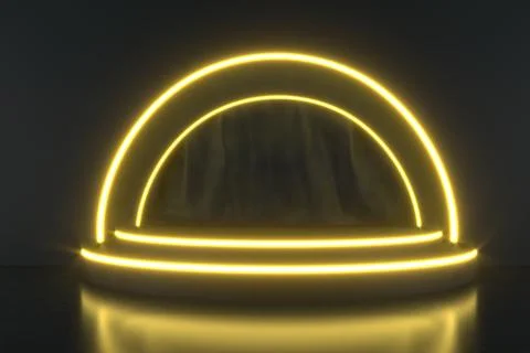 3d render of shop display. Abstract geometric podium background. Minimalist.. 库存插图