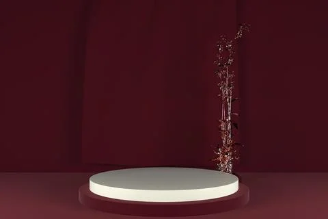 3d render of shop display. Abstract geometric podium background. Minimalist.. 스톡 일러스트