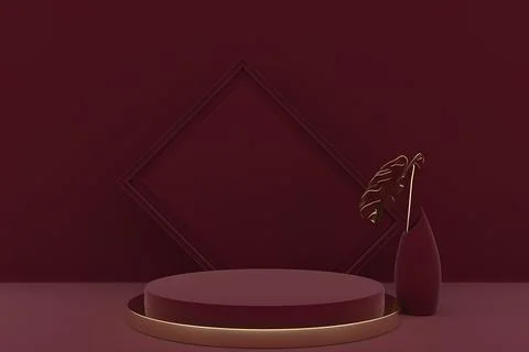 3d render of shop display. Abstract geometric podium background. Minimalist.. イラスト素材