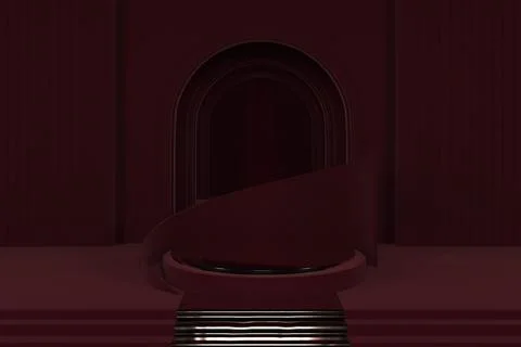 3d render of shop display. Abstract geometric podium background. Minimalist.. Illustration