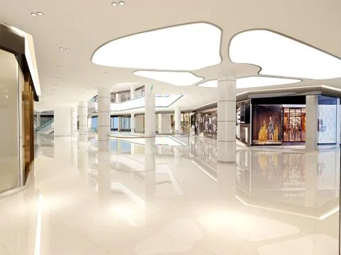 3d render shop interior view Stock Illustration
