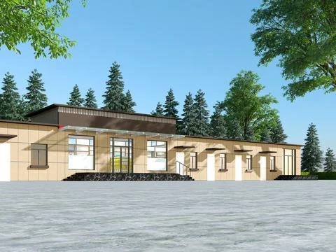 3d render of shopping mall Stock Illustration