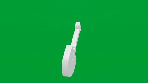 3D render of shovel icon on chroma key green screen background Stock Footage 335459539
