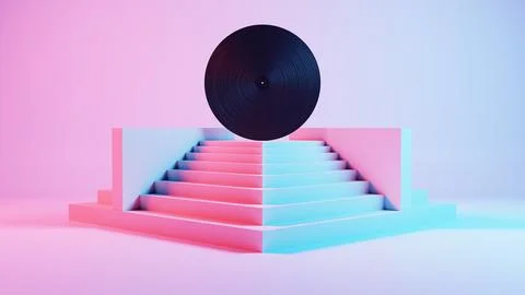 This 3D render showcases  positioned on a podium, symbolizing its significanc Stock Illustration