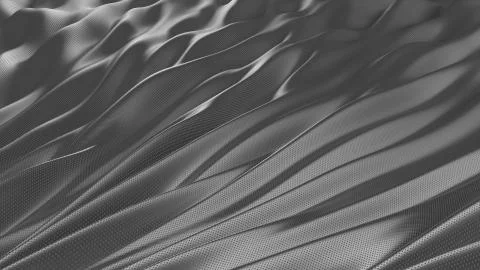 3D Render of a Silver Cloth Abstract Background Illustrazione stock