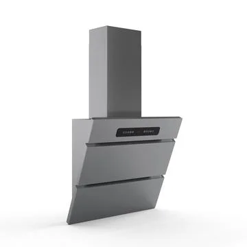 A 3D render of a silver kitchen appliance for absorbing odors Illustrazione stock