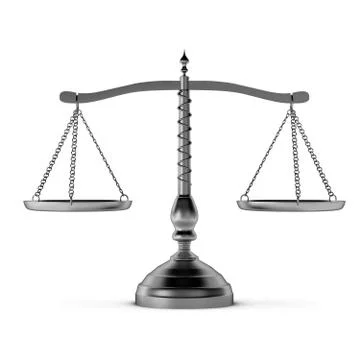 3d render of silver scales Stock Illustration