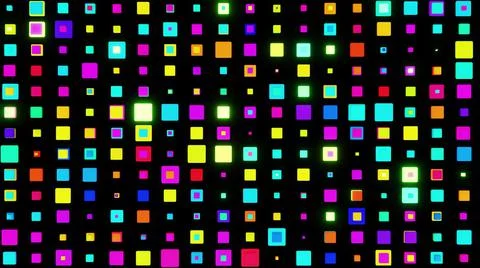 3d render. Simple geometric background with colorful plates on plane flashing 스톡 일러스트