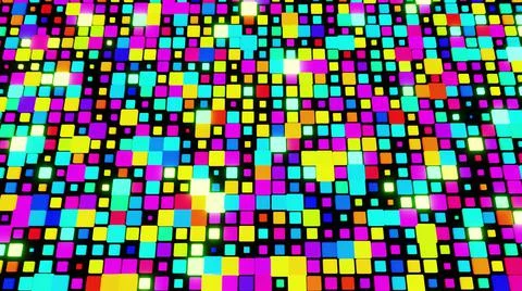 3d render. Simple geometric background with colorful plates on plane flashing イラスト素材