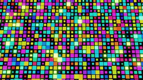 3d render. Simple geometric background with colorful plates on plane flashing イラスト素材