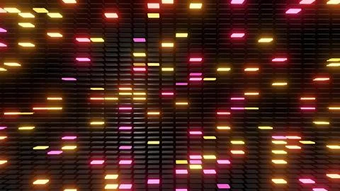 3d render. simple geometric background with colorful frames flashing like neon Illustrazione stock