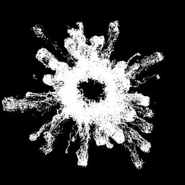 3d render simulated particles. Complex particle simulation with turbulence an Stock Illustration