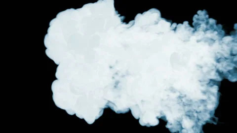 3d render of simulation of smoke on black background. Isolated on black for Stock Footage 103033277