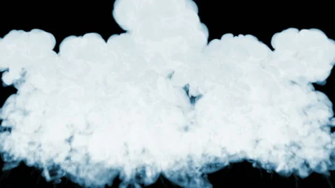 3d render of simulation of smoke on black background. Isolated on black for Stock Footage 103033422