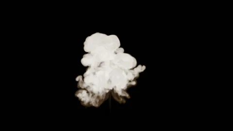 3d render of simulation of smoke on black background. Isolated on black for Stock Footage 103033955