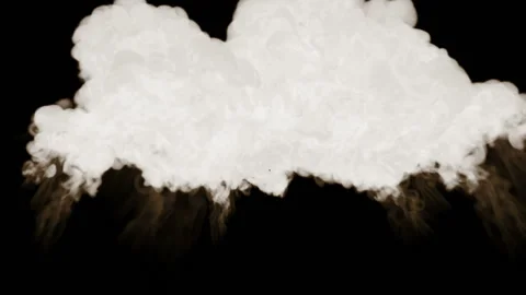 3d render of simulation of smoke on black background. Isolated on black for Stock Footage 103034142