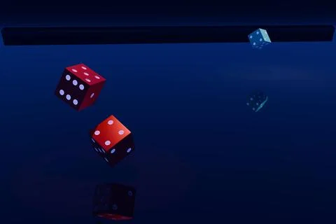 3d render of six sided dice on minimalist background Stock Illustration