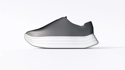 3D render of slip-on sneakers isolated in the background. Illustrazione stock