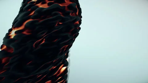 3D render of slow motion a huge twisted object with displacement Stock Footage 238710620